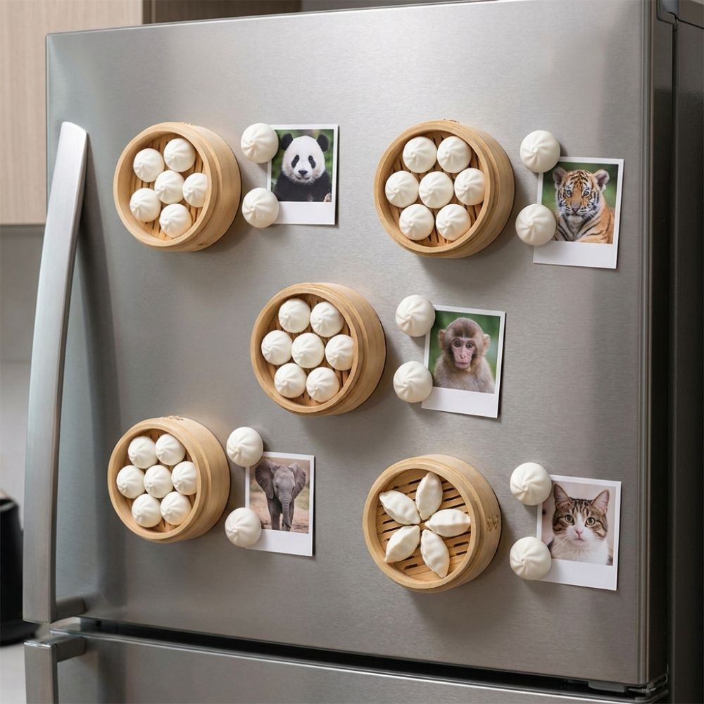 3D Printing Labubu - 3D Printing Bun Dumpling Fridge Magnet