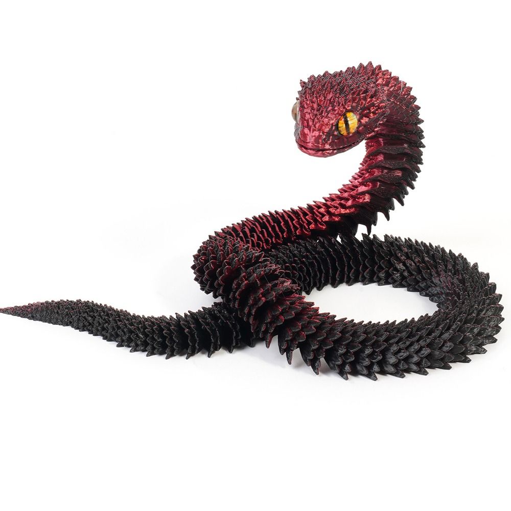 3D Printing Simulator - Realistic 3D Printed Snake 30/45/60cm Multicolor