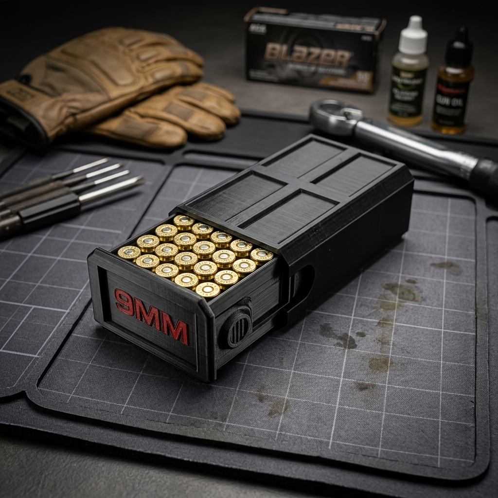 3D Printed 9mm Ammo Box, 50-Ro - Enclosure 3D Printing review and price