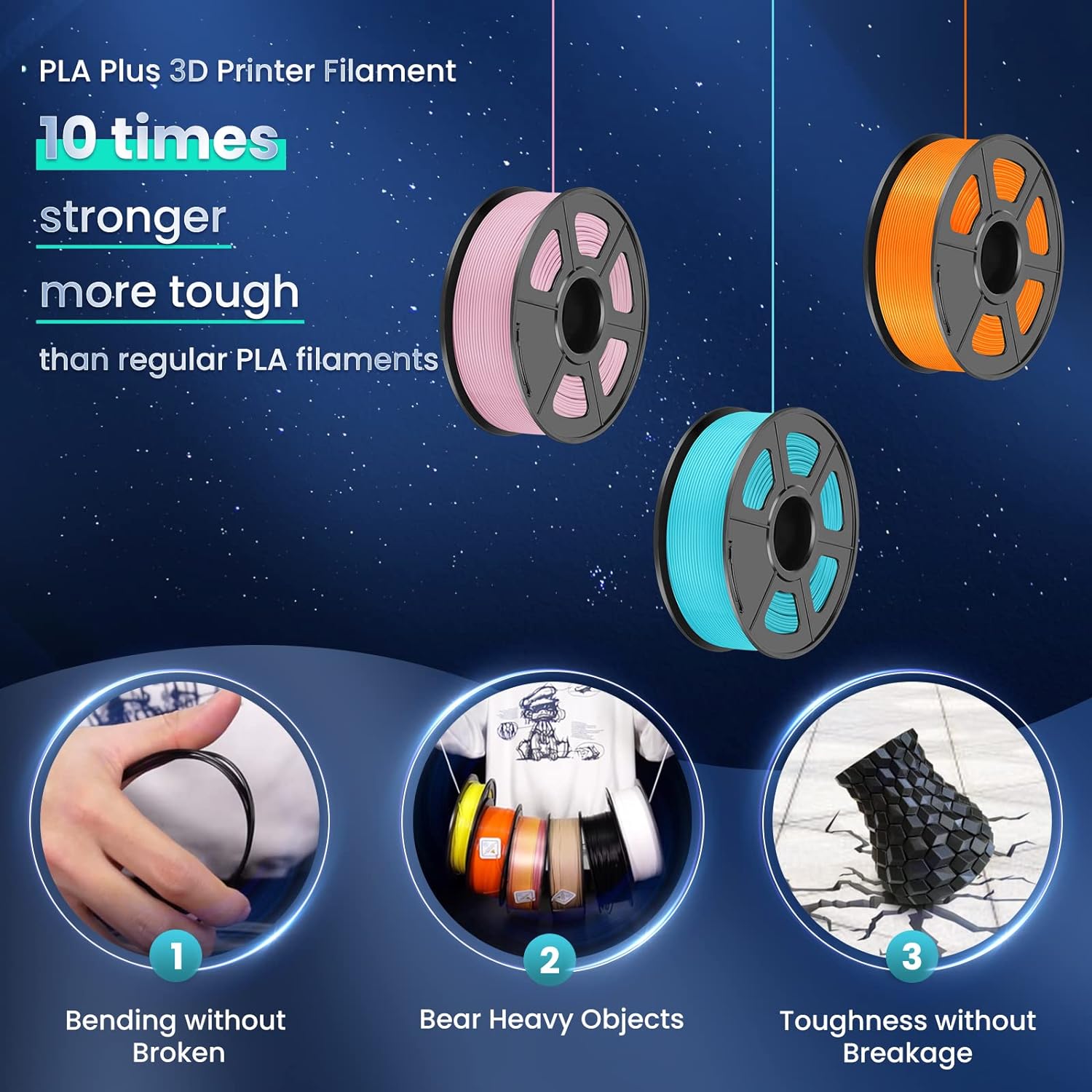 SUNLU 3KG 3D Filament PLA/PLA  - Abs Filament Spool review and price