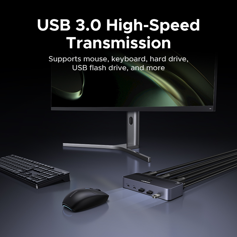 UGREEN DP KVM Switch 2 Monitor - 3D Printing Deck Box review and price