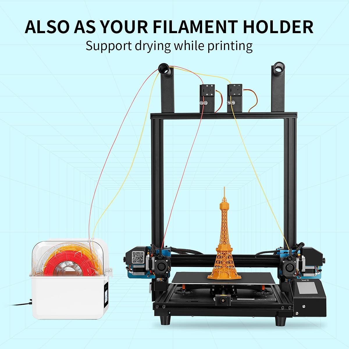 Sovol Filament Dryer 2023, SH0 - 3D Printing Deck Box review and price