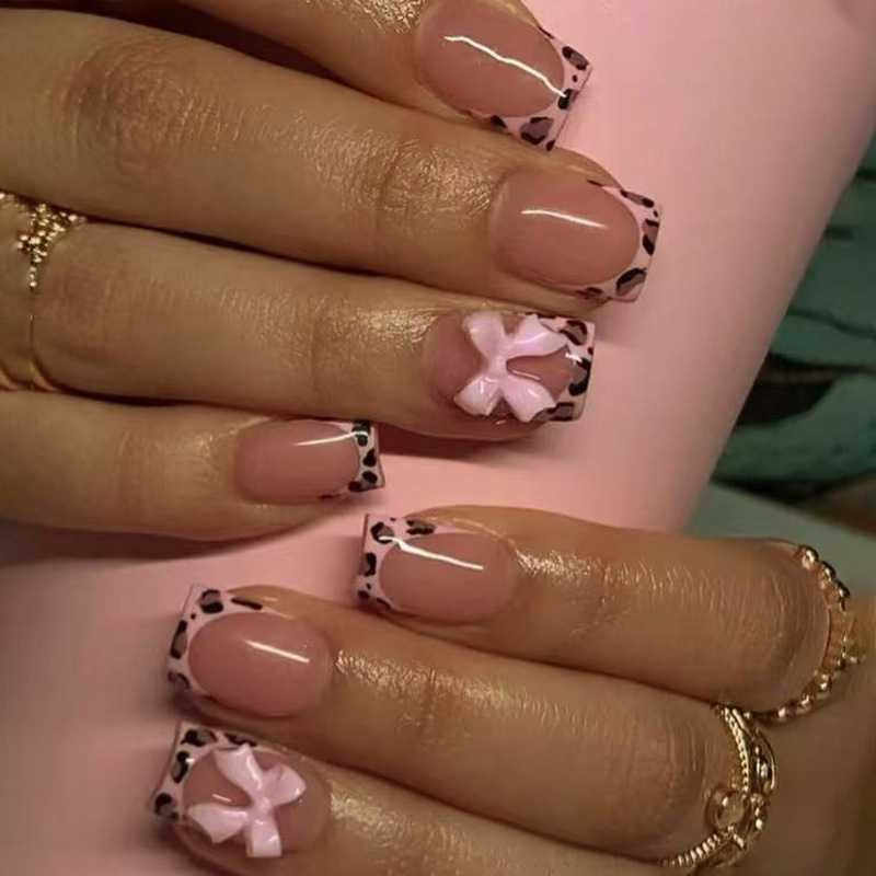 Pink Leopard Print French Tip  - 3D Printing Jobs review and price