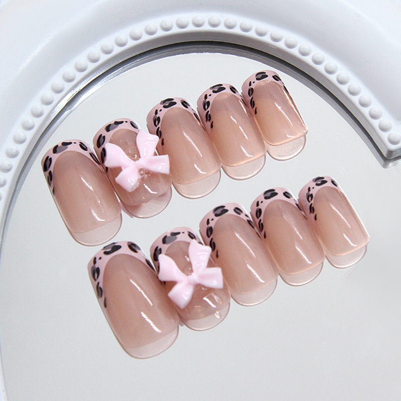 Pink Leopard Print French Tip  - 3D Printing Jobs review and price